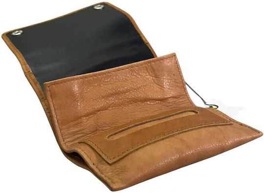 Marvel Tobacco Pouch from Artificial Leather with Button Tan