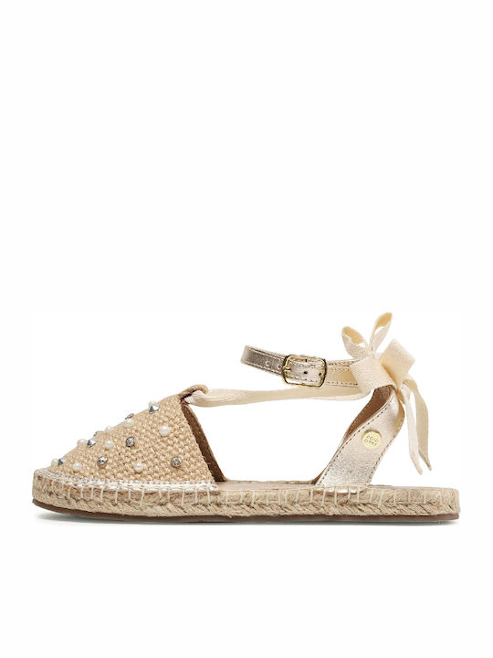 Damen Espadrilles in Gold Farbe