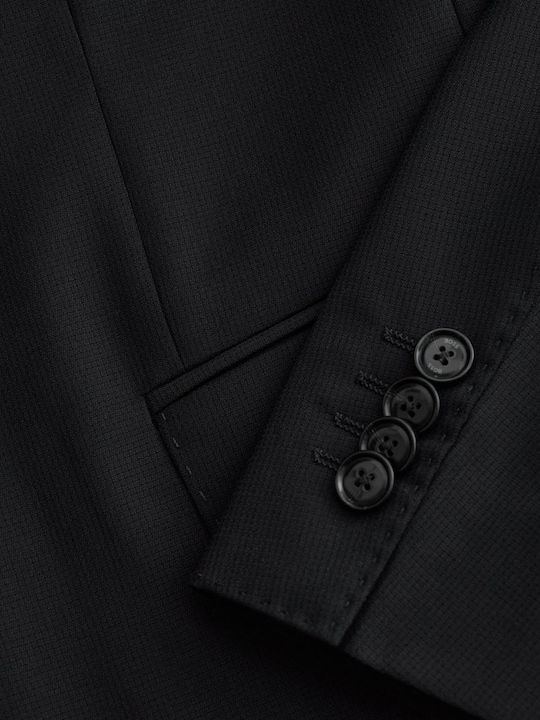 Men's Groom's Suit with Slim Fit Black