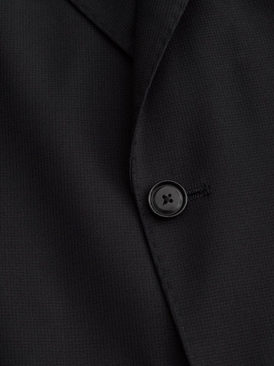 Men's Groom's Suit with Slim Fit Black
