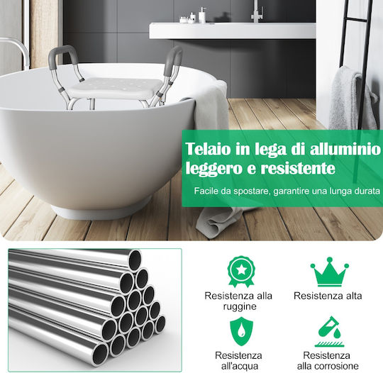 Costway Toilettenstuhl mit Rückenlehne BA7830GR