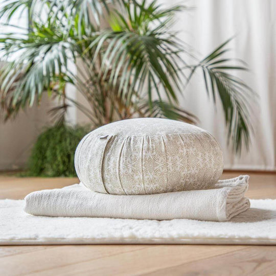 Bodhi Zafu Maharaja Meditation Cushion Beige