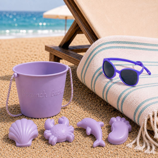 Beach Toys Set with Silicone Accessories Blue
