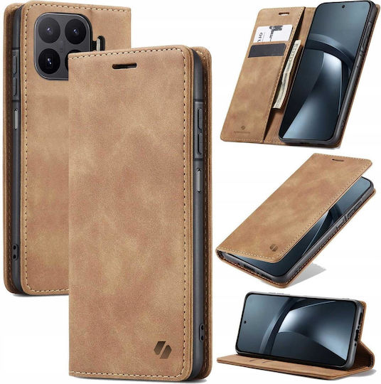 Spacecase Wallet Δερμάτινο / Σιλικόνης Καφέ (Xiaomi 17T Pro)