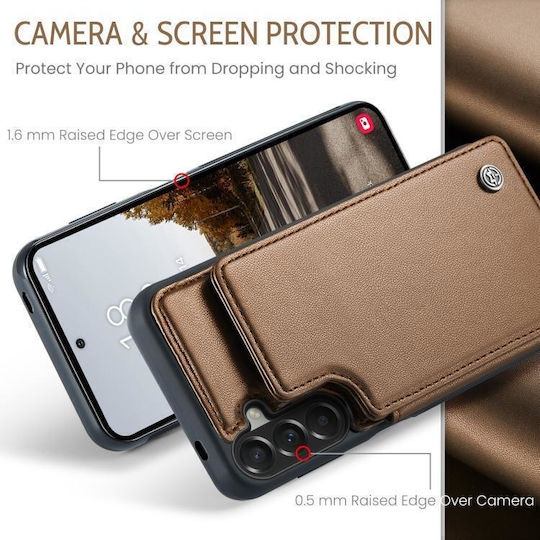 Caseme Портмоне Кожен / Изкуствена кожа Кафяв (Galaxy A37Nokia C22)