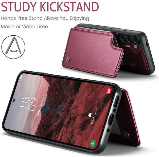 Caseme Портмоне Кожен / Изкуствена кожа Бордо (Galaxy A37Nokia C22)