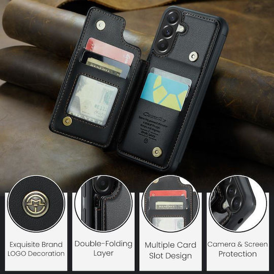 Caseme Leder Brieftasche / Synthetisches Leder Schwarze (Galaxy A37Nokia C22)