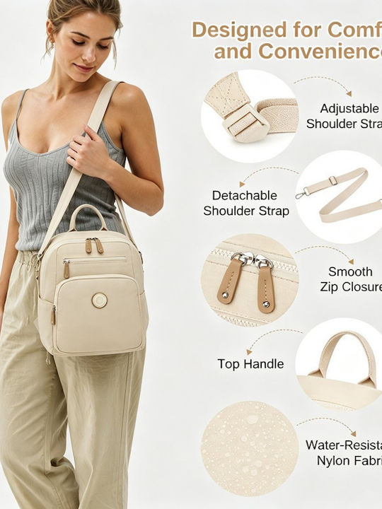 Miss Lulu Backpack Μπεζ