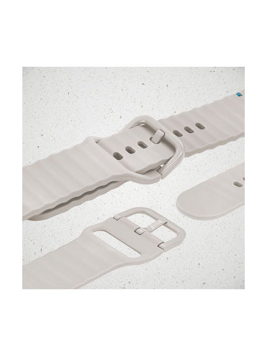 Mobilize Силиконова Каишка Бежов (Apple Watch Series 42/44/45/49 Mm)