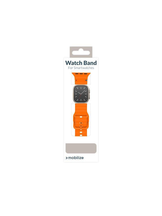 Mobilize Силиконова каишка Оранжева (Apple Watch Series 42/44/45/49 мм)