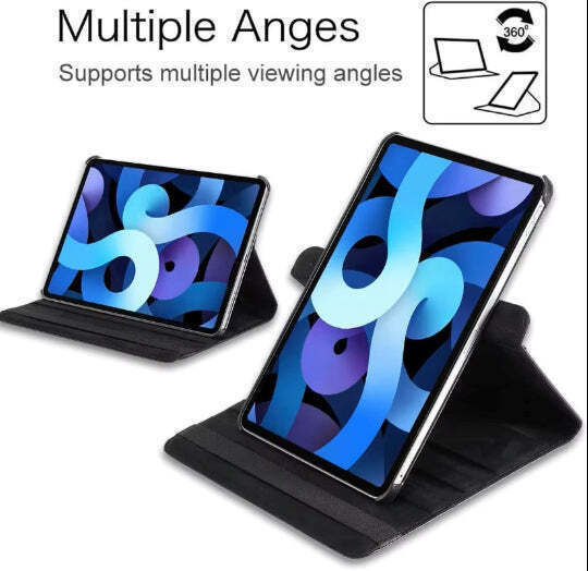 Flip Cover Rotating Durable Black (Ipad A16 11th Gen, Ipad 10.9" 10th Gen)