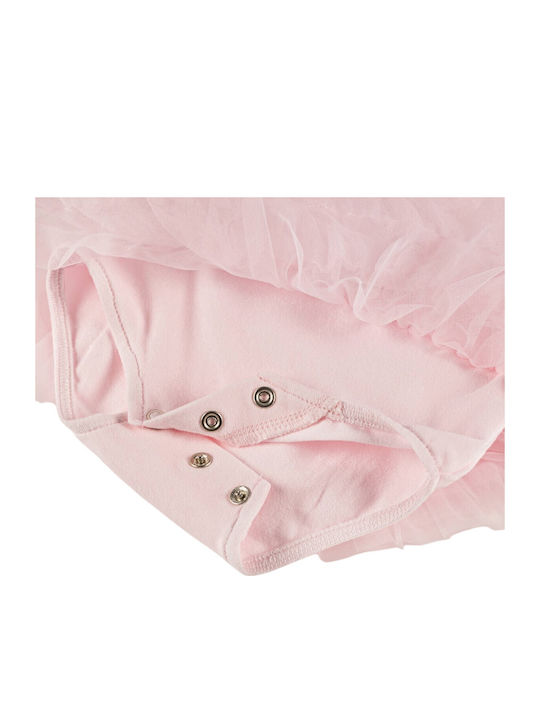 Mayoral Set Body pentru Bebeluși Mâneca scurta cu Accesoriu Pink 2buc