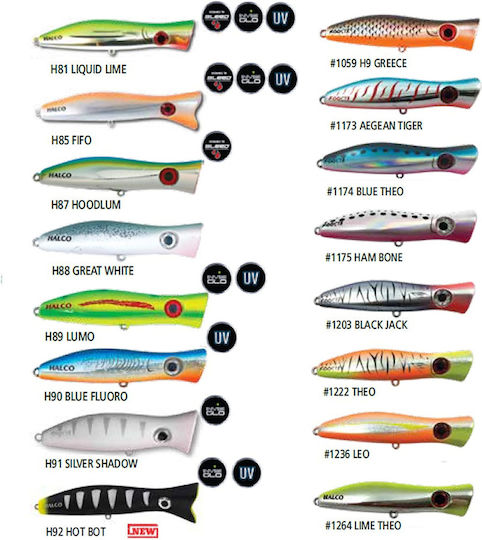 Изкуствен Halco Roosta Popper 105 10,5 см 30 гр 1173 Егеански Тигър