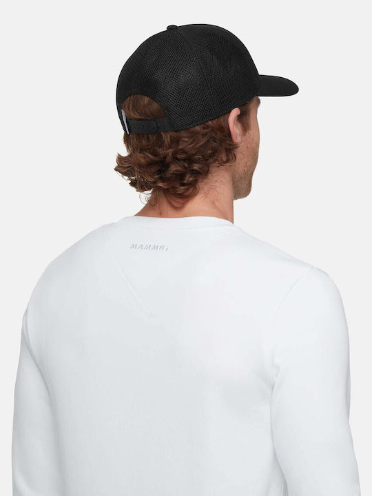 Jockey With Mesh and Flat Brim Black