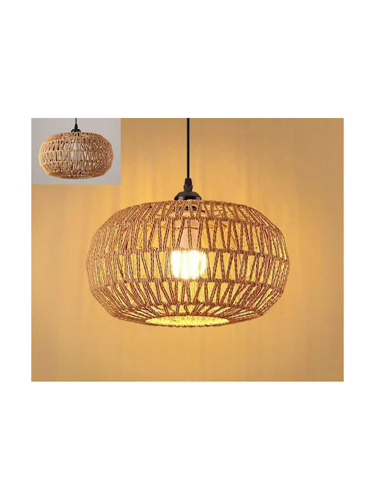 Boho Grid Pendant Light with E27 Socket 32x20cm