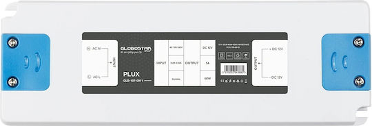 GloboStar Adjustable Dimmable LED Power Supply IP20 60W with 12V Output Voltage
