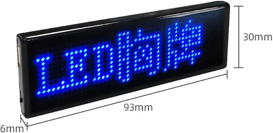 GloboStar Scrollende LED-Schild Einseitig 48x12cm RGB