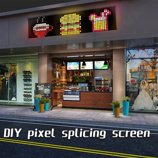 GloboStar Scrollende LED-Schild Einseitig 16x64cm RGB