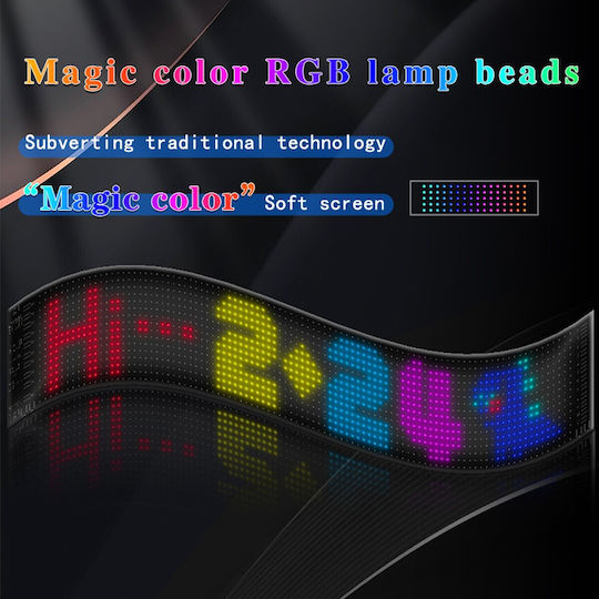 GloboStar Scrollende LED-Schilder Einseitig Wasserdicht 96x16cm RGB