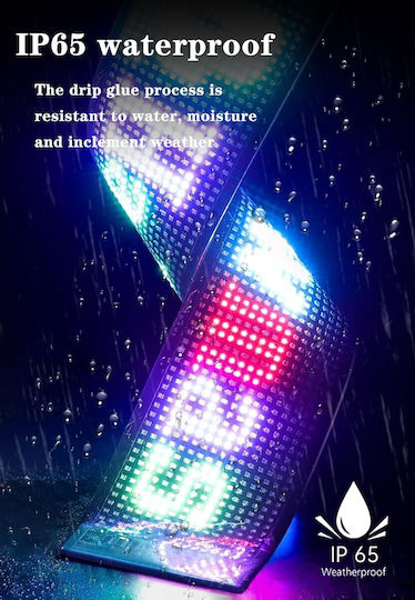 GloboStar Scrollende LED-Schilder Einseitig Wasserdicht 96x16cm RGB