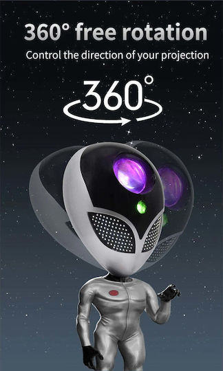 GloboStar Projector Διακοσμητικό Φωτιστικό Galaxy LED RGB 12.5x12.5x31εκ.