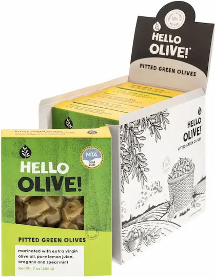 Hello Olive Зелени маслини без костилки 200гр