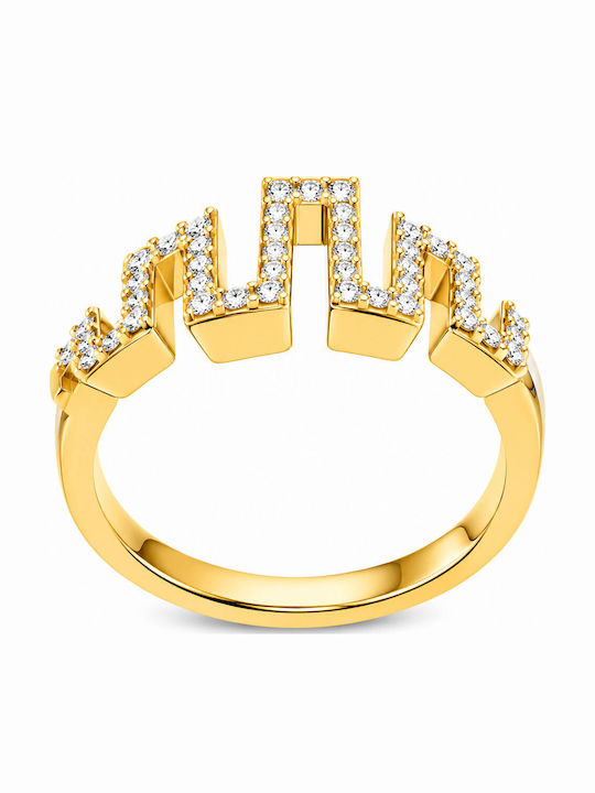 Rebecca Damen Ring mit Zirkonia Vergoldet