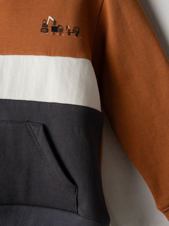 Hashtag Kids Sweatpants Set Mustard-Charcoal
