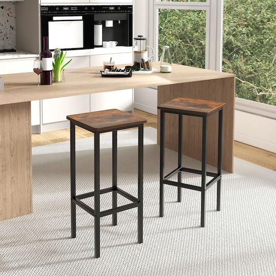 Bar Stool Metallic Rustic Brown 66.04x30.48x30.48cm