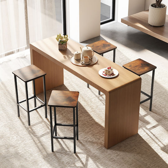 Bar Stool Metallic Rustic Brown 66.04x30.48x30.48cm