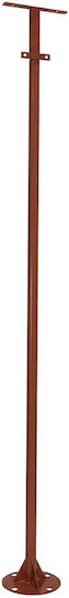 Globostar Helios-280 Glb-000-0005 Metal Galvanized Lighting Pole Solar Outdoor Spotlight RAL 8004 Corten Brown Matte W35 × D25 × H280cm Glb-000-0005