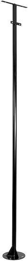 Globostar Helios-280 Glb-000-0002 Metal Galvanized Lighting Pole Solar Spotlight Outdoor Ral 9005 Black Matte W35 × D25 × H280cm Glb-000-0002