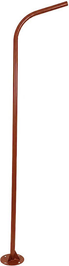 Globostar Urbano-280 Glb-000-0011 Metal Galvanized Lighting Pole Solar Street Light Outdoor Ral 8004 Corten Brown Matte W84 X D25 X H280cm Glb-000-0011
