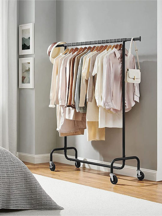 Songmics Rolling Garment Rack Made of Metal Black