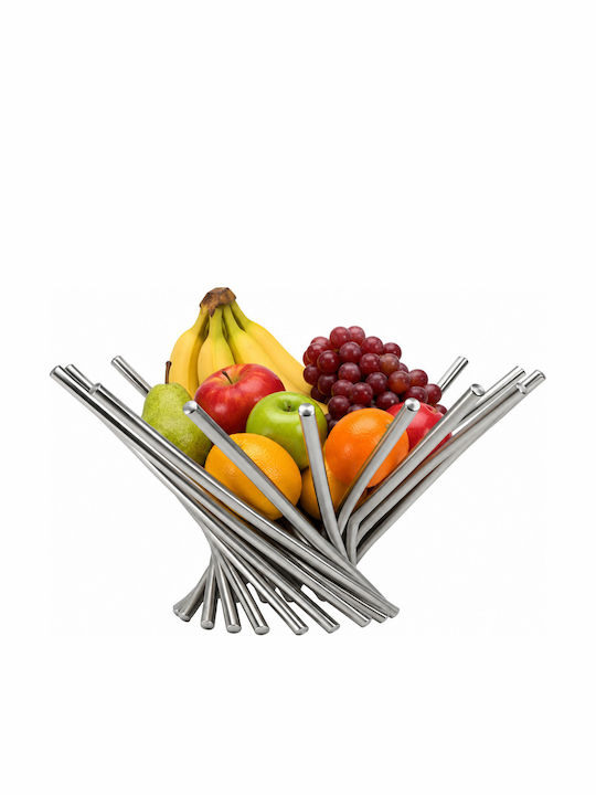 Homestyle Fruit Bowl Inox Silver 33x18cm