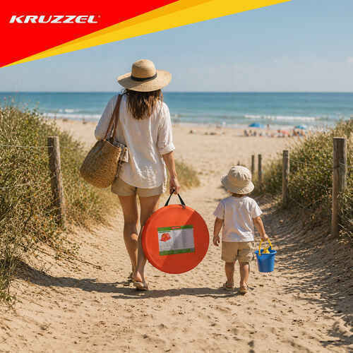 Kruzzel Kinderzelt Schloss Pop Up Orange