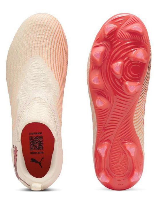 Future 9 Match FG/AG Kinder Fußballschuhe mit Tappen Beiges