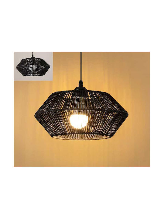 Boho Grid Pendant Light with E27 Socket 32x15cm