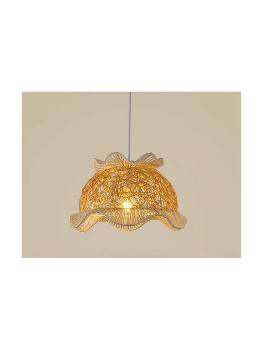 Boho Grid Pendant Light with E27 Socket 40x30cm