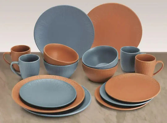 Serving Utensil Set 16 Pieces Blue Tilda