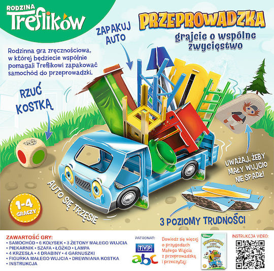 Επιτραπέζιο Παιχνίδι Moving With The Treflik Family για 1-4 Παίκτες 3+ Ετών 25330 (PL) Trefl