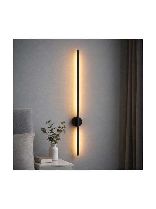 VenCore Modern Wall Lamp with Integrated LED and Adjustable White Light Black