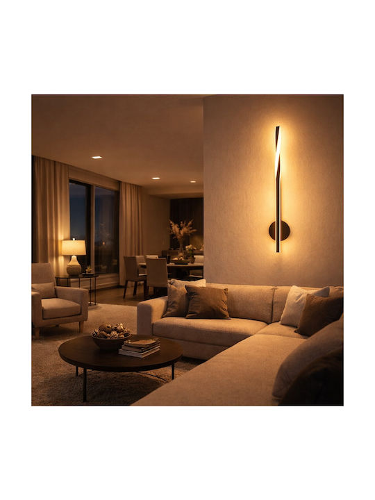 VenCore Modern Wall Lamp with Integrated LED and Adjustable White Light Gold