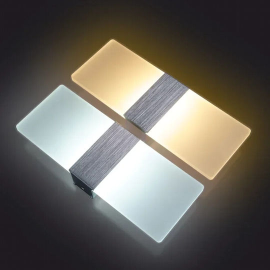 VenCore Modern Wall Lamp with Integrated LED and Adjustable White Light Black 5x30cm
