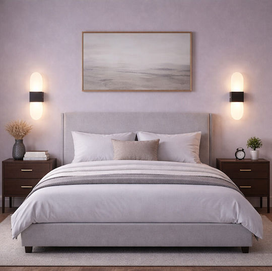 VenCore Modern Wall Lamp with Integrated LED and Adjustable White Light Silver 5x30cm