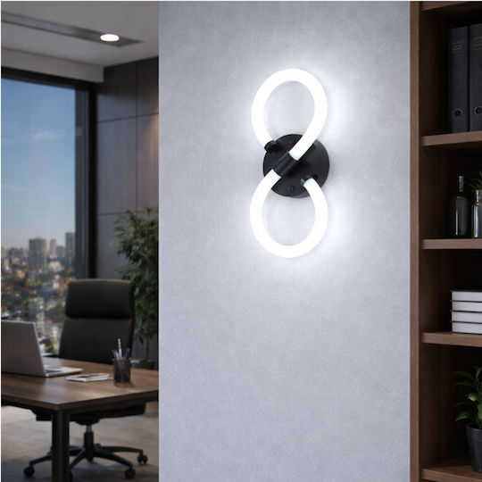 VenCore Lampă de Perete LED Neagră