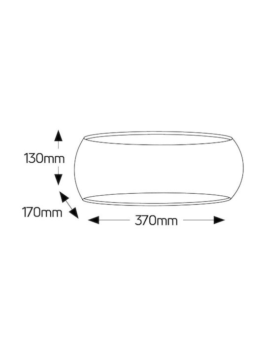 Geyer Modern Leuchte Wand mit Fassung E14 Weiß 37x13cm