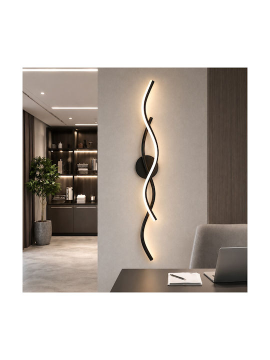 VenCore Modern Wall Lamp with Integrated LED and Adjustable White Light Silver