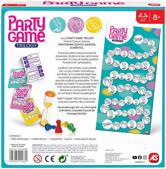 Επιτραπέζιο Παιχνίδι Party Game Trilogy για 3-16 Παίκτες 8+ Ετών 1040-22268 (RO) AS