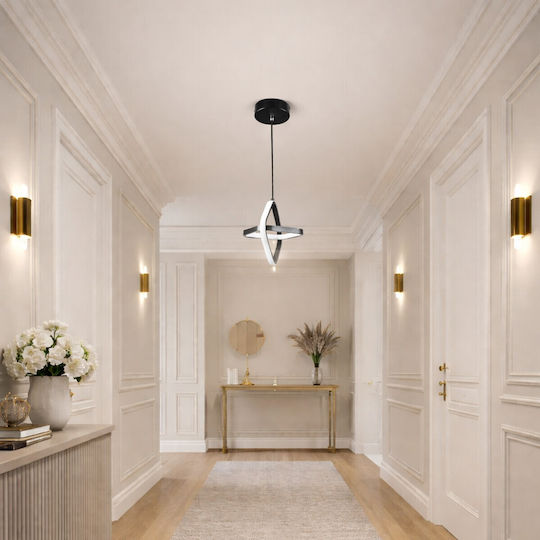 VenCore White LED Pendant Ceiling Light with Adjustable Warm to Cool White Light 22x22x24cm